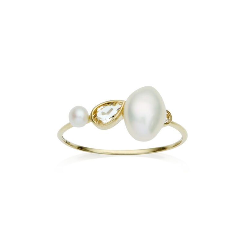 Cascade 9ct Freshwater Pearl Ring