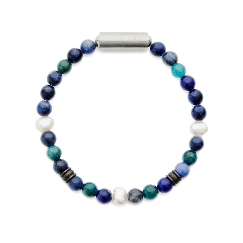 Lava Stainless Steel Freshwater Pearl Bracelet