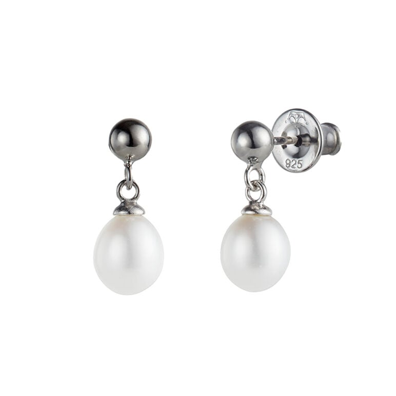 ColourVariations_FRESHWATER PEARL DROP EARRINGS white