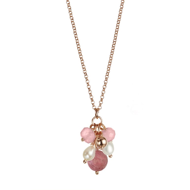 Joy Rhodonite & Pearl Pendant