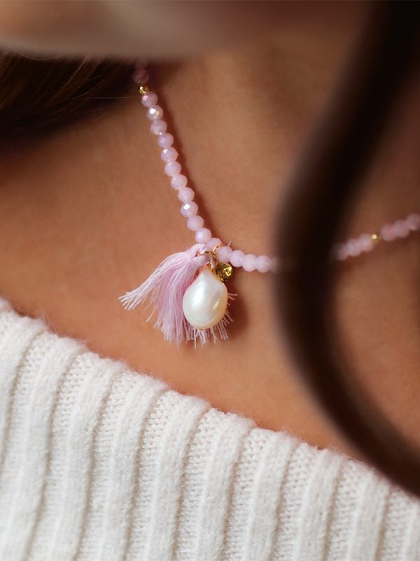 12mm white baroque freshwater pearl crystal yellow gold plate sterling silver necklace or bracelet on elastic