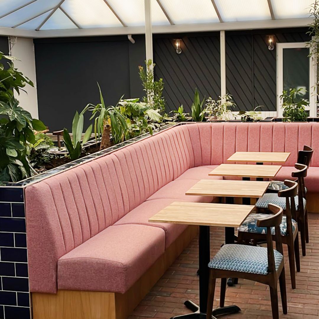 Booth seating in the isle of wight pearl conservatory